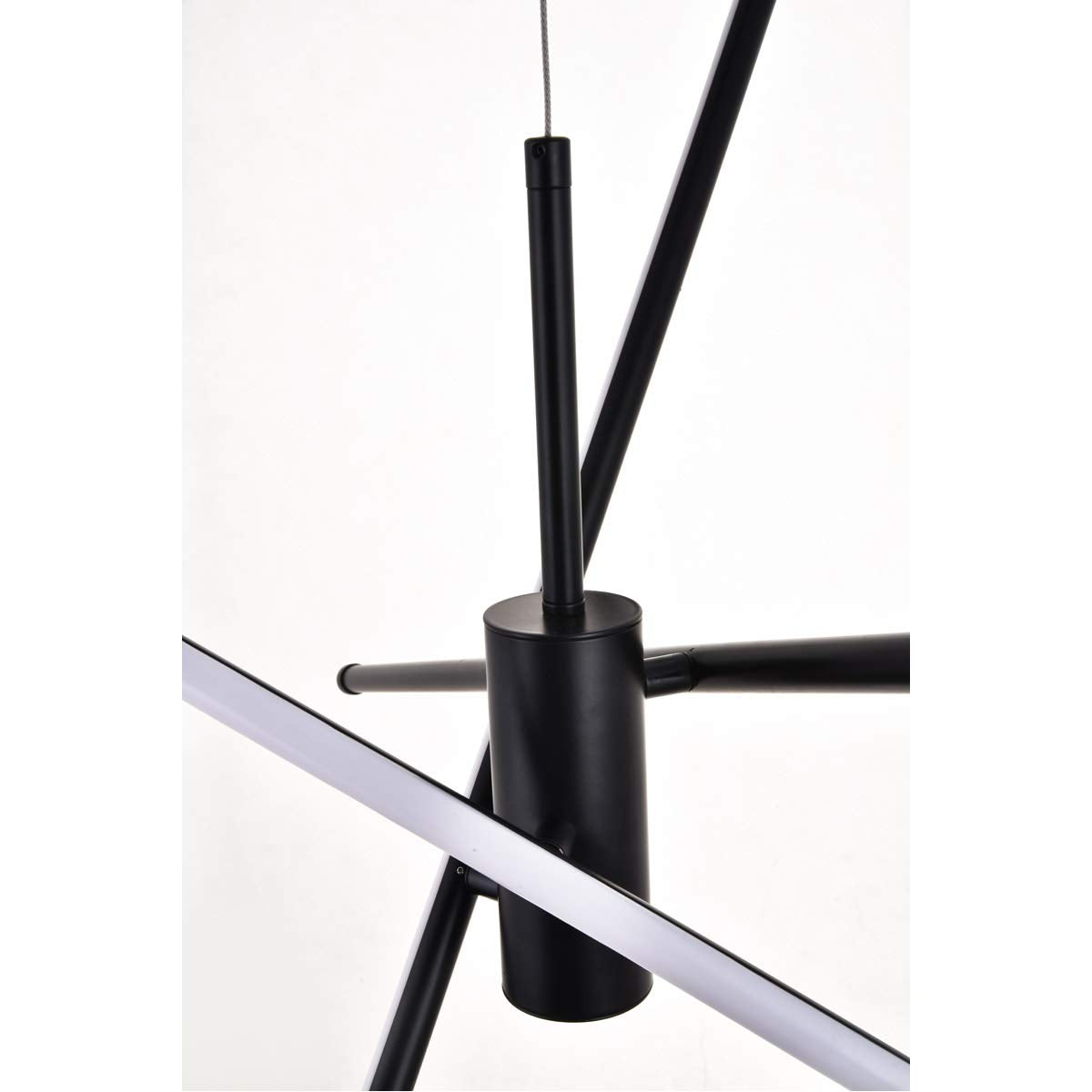 Living District Sonya 3-Light Modern Aluminum Pendant in Black