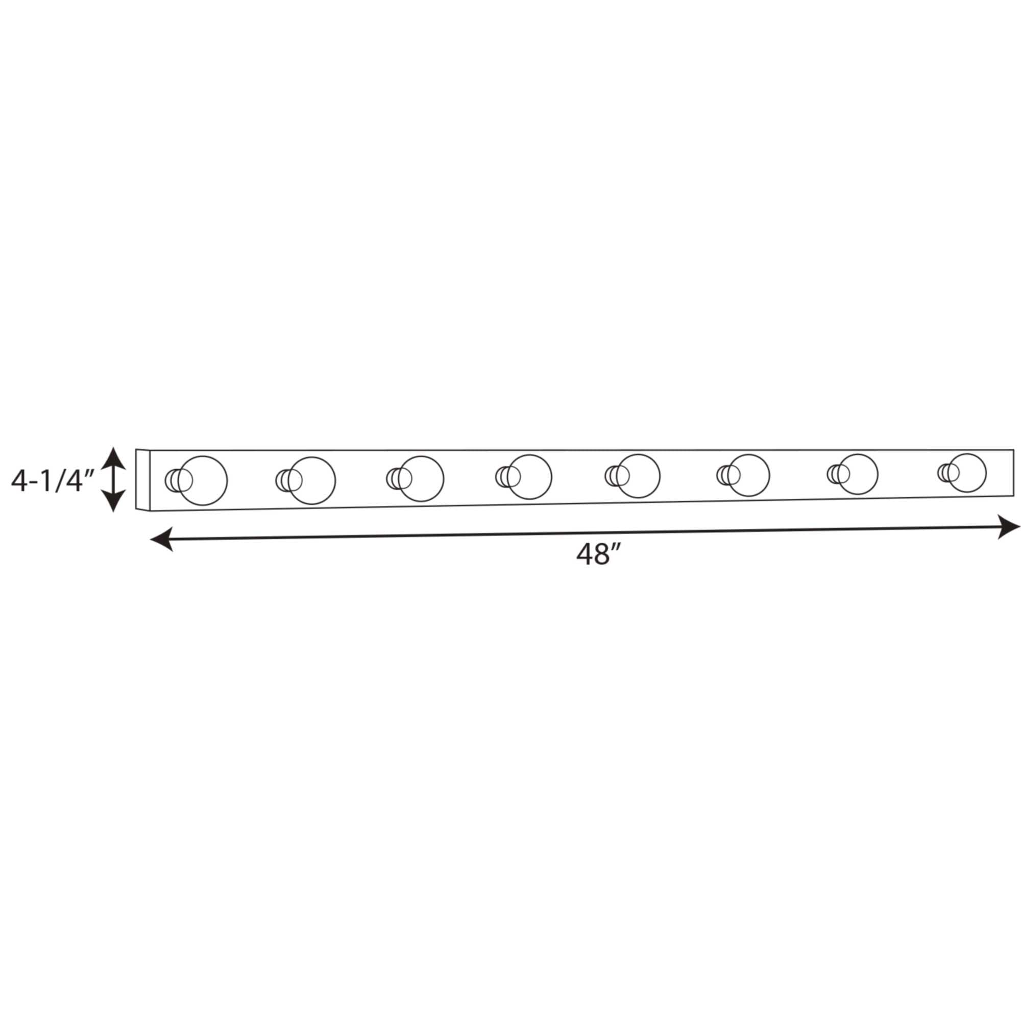 Progress Lighting P3300-15 Bath Light Fixture, Pewter/Silver Finish, 48-Inch Width x 4-1/4-Inch Height, Phenolic/Steel Material