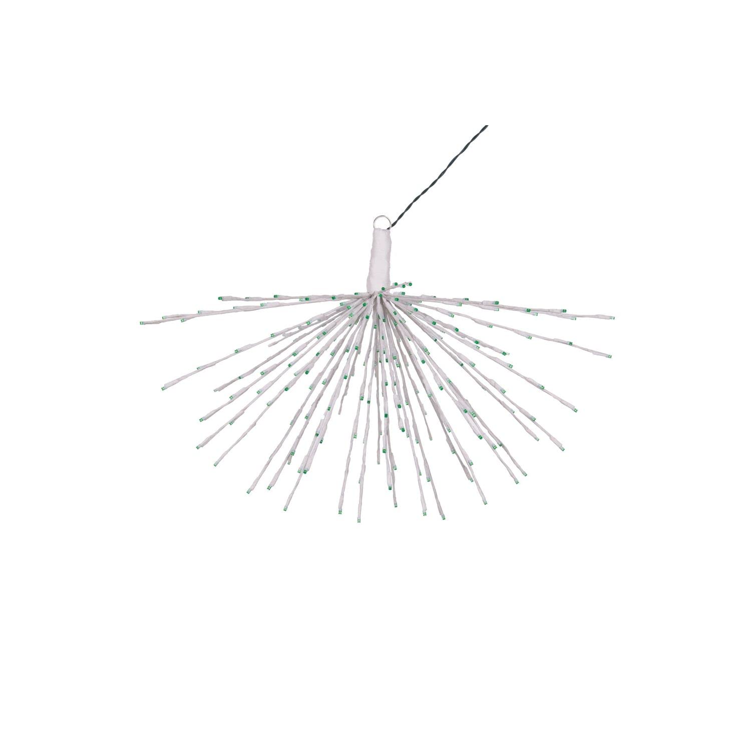 Vickerman 240Lt x 32&quot; White Starburst Green 5mm LED Lights.