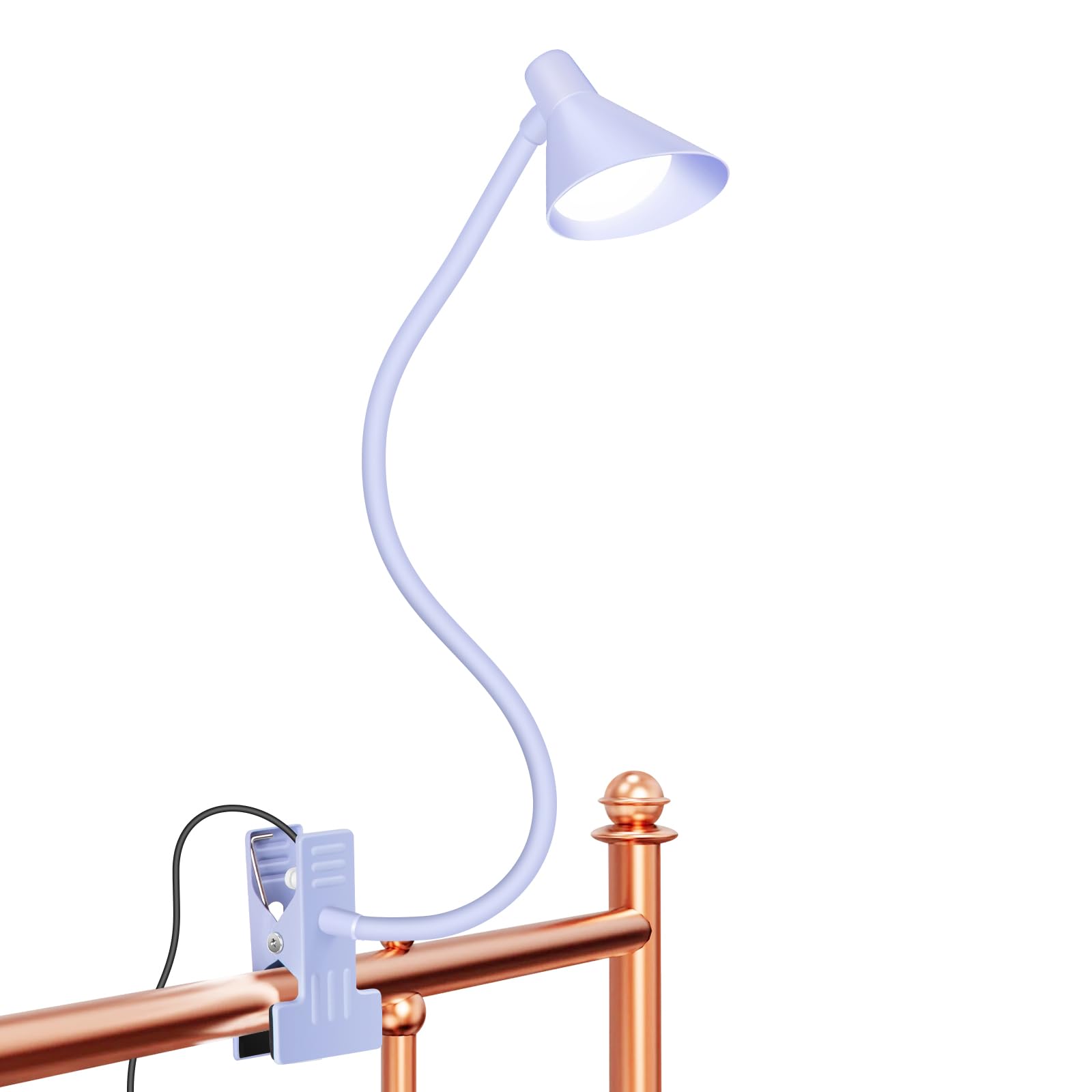 Desk Lamp Clip on Lamp for Bed Headboard LED Reading Light for Bed, 3 Colors 10 Dimmable Brightness, Book Light for Reading in B