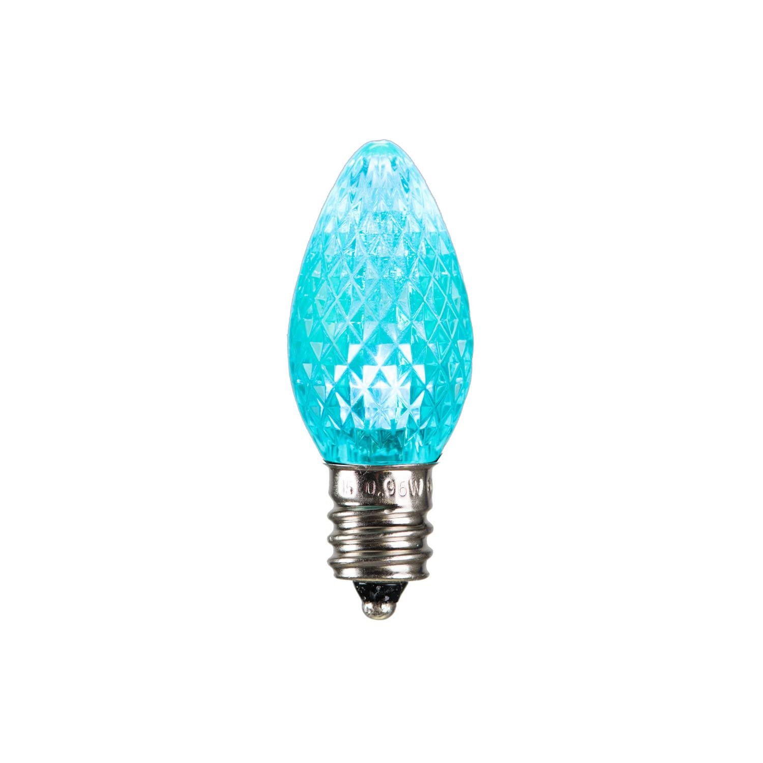 Vickerman C7 LED Teal Faceted Replacement Bulb, Package of 25