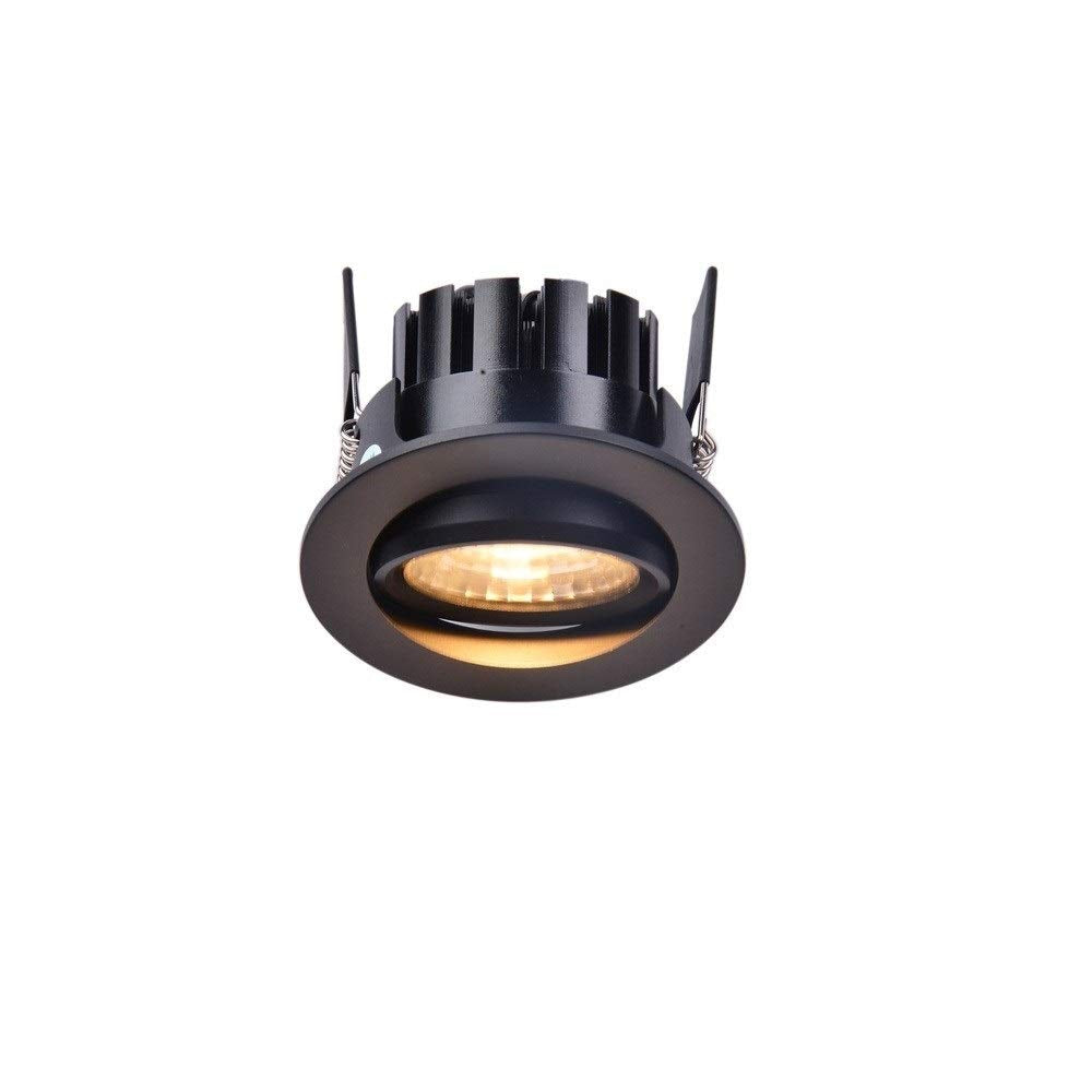 OZZKI Recessed 7W Ultra Bright Living Room Anti-Dazzle Round LED Downlight Aluminum Metal Ceiling Recessed Spotlight Waterproof 