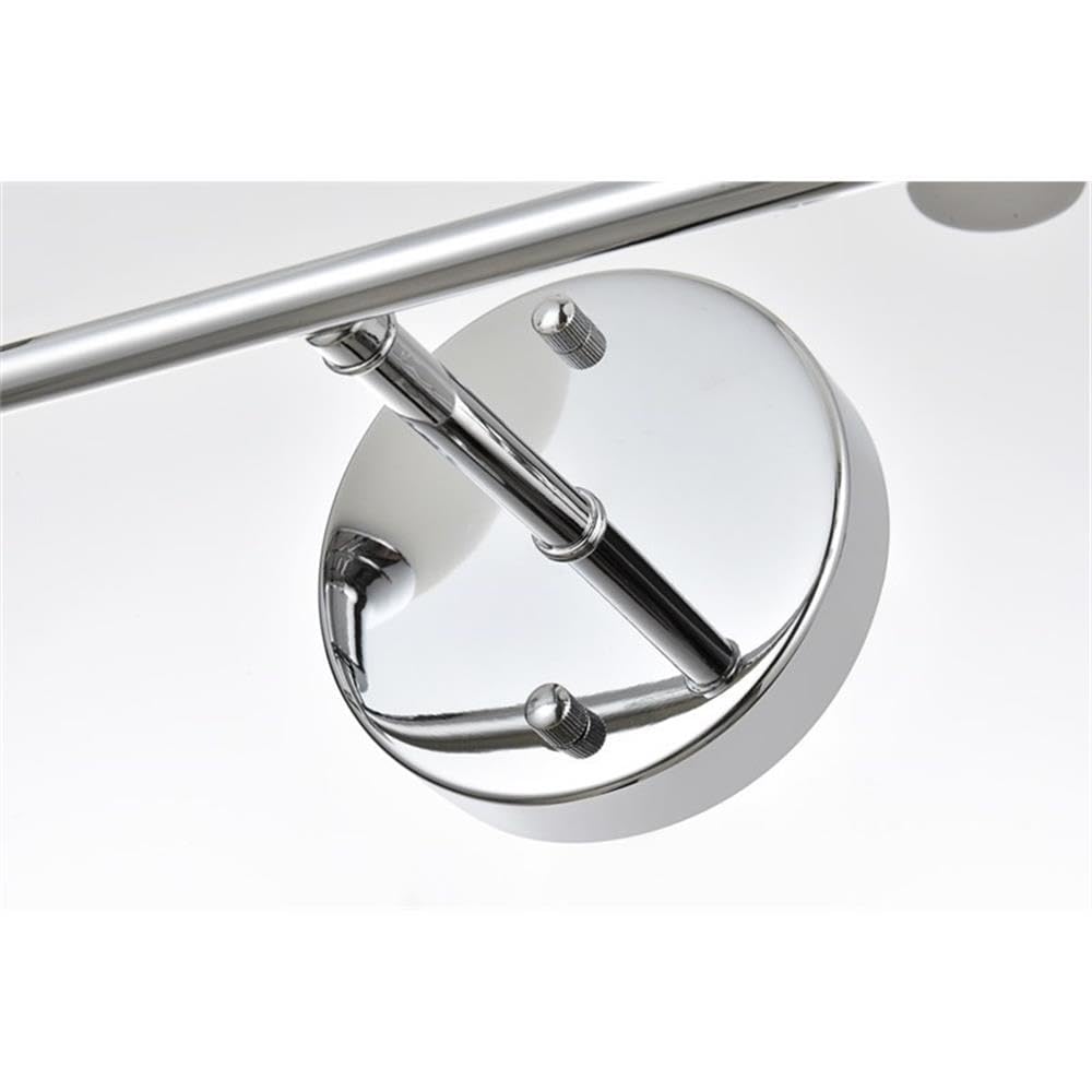Living District Cordelia 2-Light Iron/Glass Bath Sconce in Chrome/Frosted White