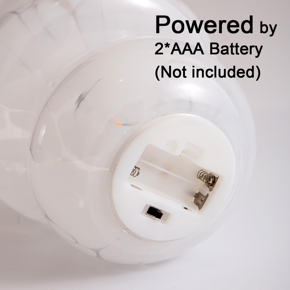 Heqet Cordless Mushroom Lamp - Cute Glass Table Light, Battery Operated, White With Dot