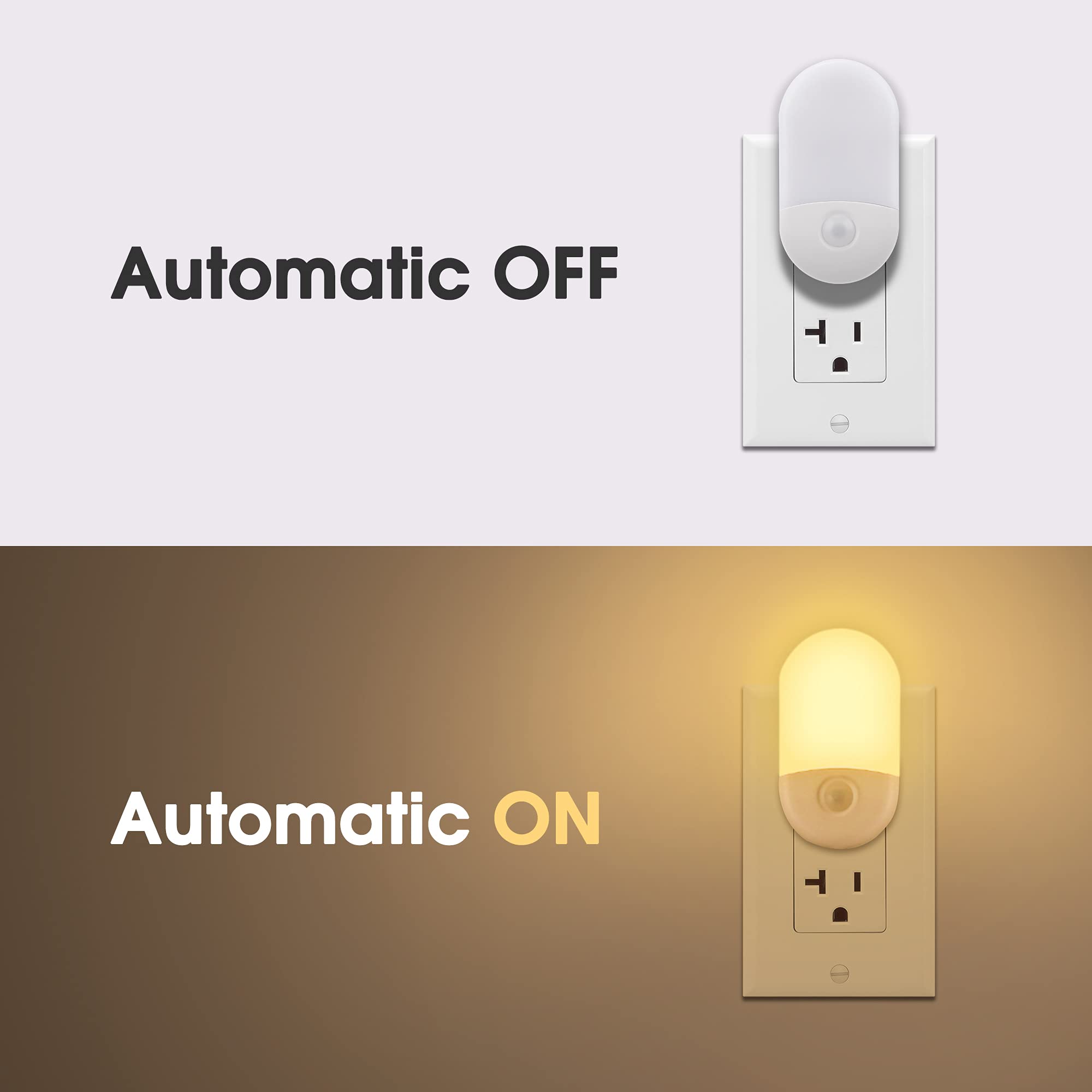 L Lohas Led Night Lights Plug Into Wall, [?? Pack] Led Dimmable Night Light With Light Sensors, 30/60Lm Adjustable Brightness Ni