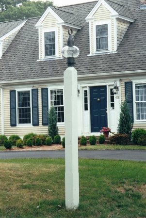 Square Lantern Post Primed White