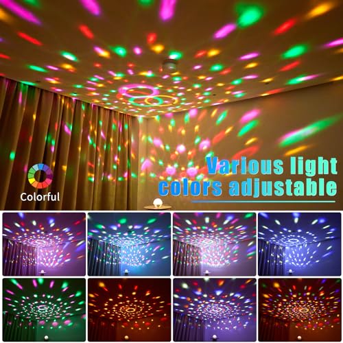LLUOTE Disco Ball Light Speaker, Remote Control, 6 Colors, Large Size, ABS, Black, Model DSK-YXH for Parties & Decorations