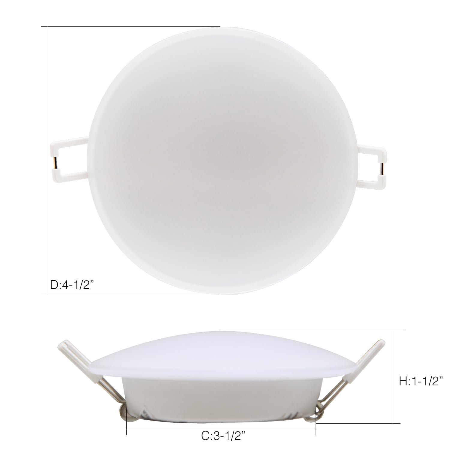 Homdec 12 Volt Rv Led Recessed Ceiling Light, 4.5-Inch Rv Puck Light, Dimmable 4W 3500K Warm White, Rv Flush Mount Interior Light For Rv Boat Trailer Camper Motorhome Truck Yacht Van,1Pack