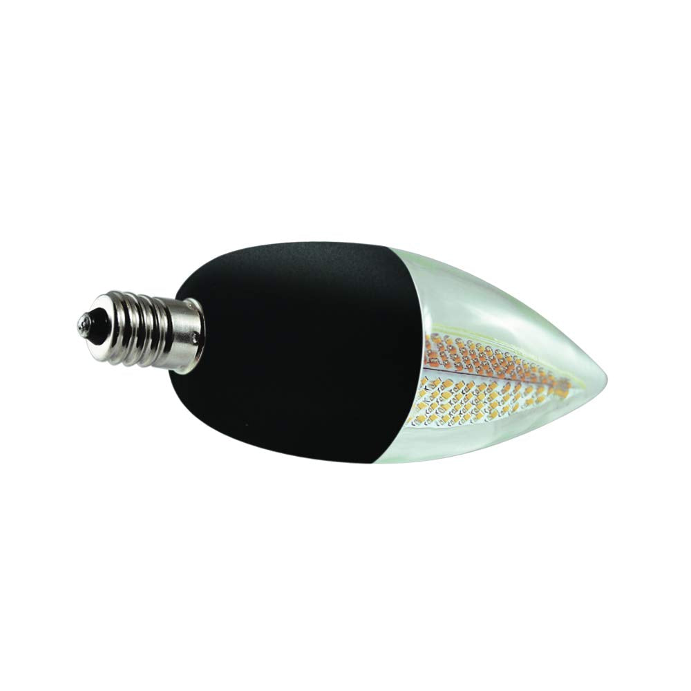 Euri Lighting Flickering Flame Bulb, Eca9.5-2120Fcb, Decorative Ca9.5 Candelabra E12 Base, Warm White 1800K, Non-Dim, 1W (6W Equ