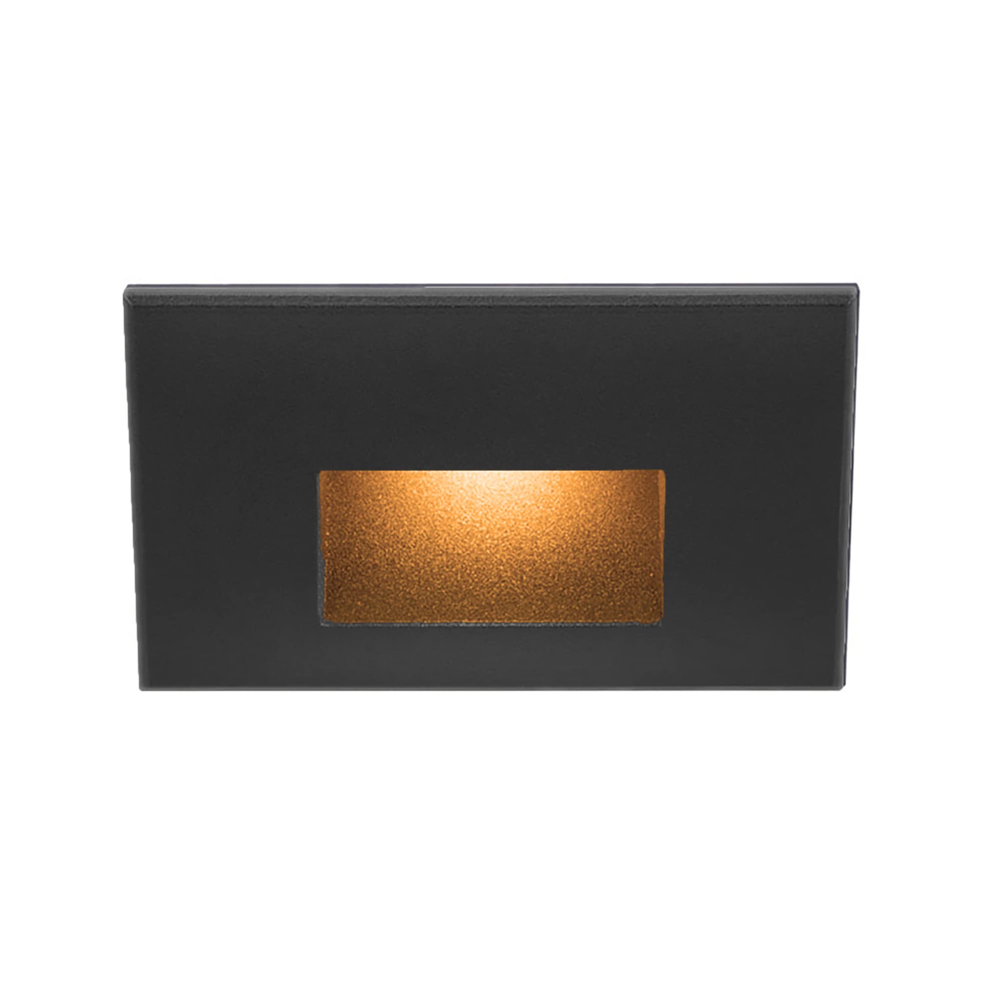 WAC Landscape Lighting, LEDme 120V LED Horizontal Indoor and Outdoor Step and Wall Light Amber 1800K LED in Black