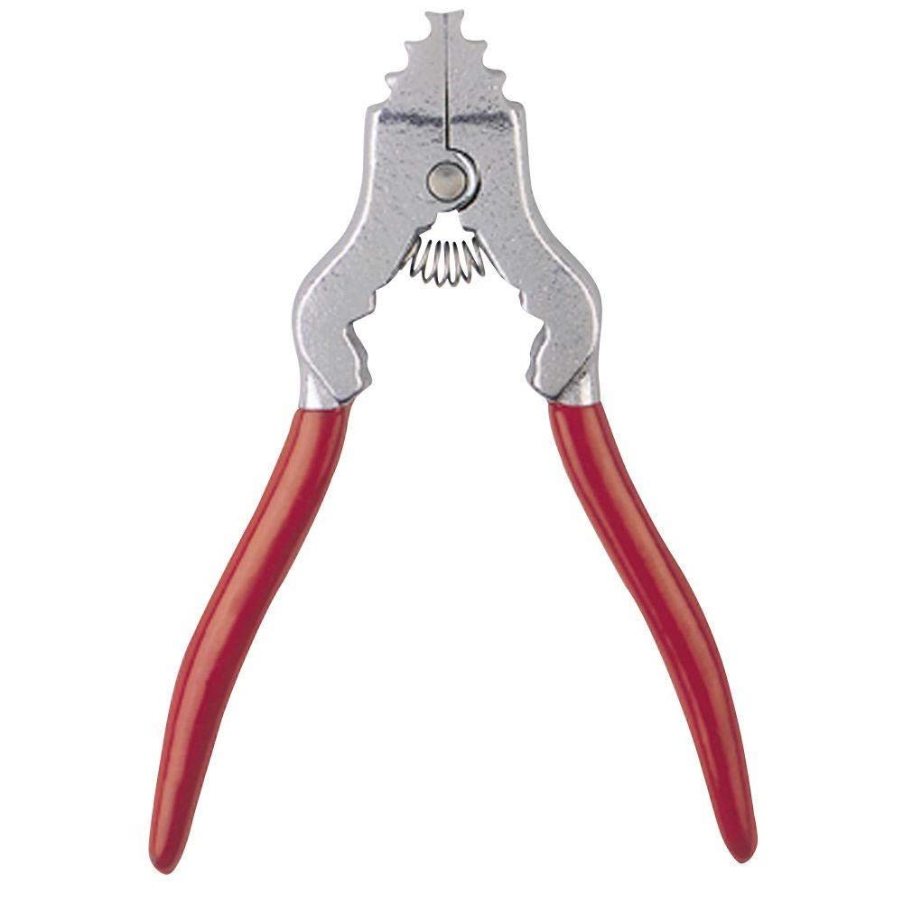 Ciata Chain Pliers, Fixture Spring Loaded Chain Plier With Red Vinyl Grip In Silver Finish