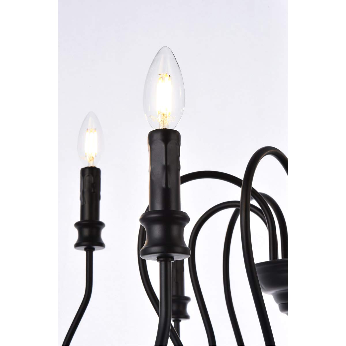 Living District Flynx 9-Light Mid-Century Metal Pendant in Black