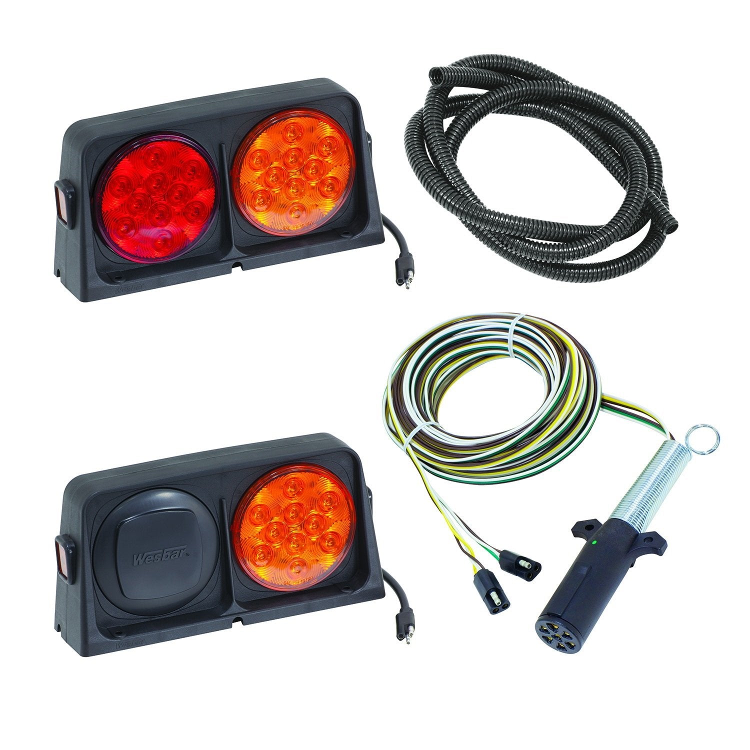 Wesbar 54003 Taillight - Red Polycarbonate Trailer Light for Enhanced Visibility