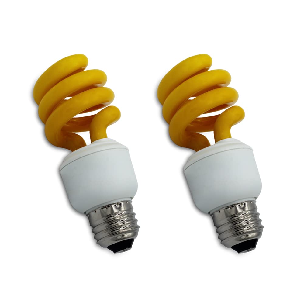 Lumenivo 13W Yellow Light Bulbs Spiral Cfl E26 Medium Base Porch Lights That Don'T Attract Bugs - Bug Repellent Lights Outdoors 