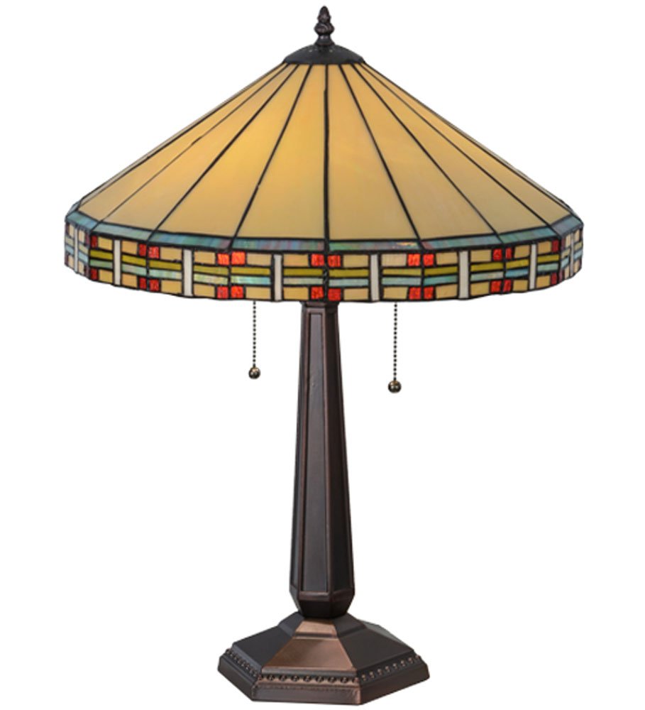 Meyda Tiffany Lighting Fixture, 24in Height, Metal, Mahogany Bronze Finish, Model 144960