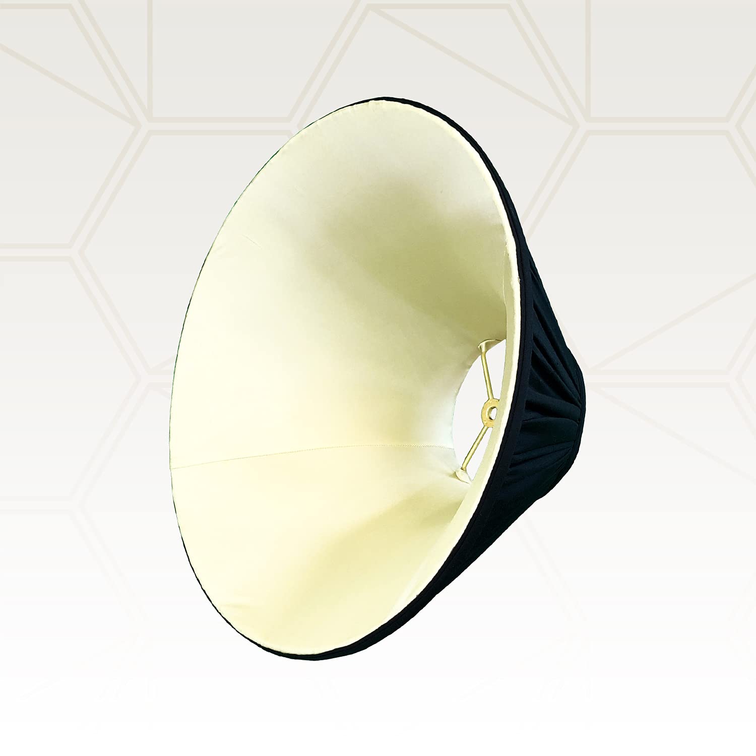 Royal Designs Coolie Empire Gather Pleat Basic Lamp Shade, Black, 6 X 16 X 10