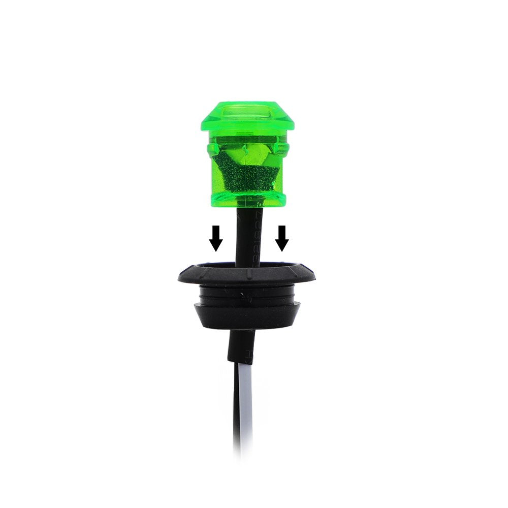 Madcatz Meerkatt Big Sets 3/4 Inch Mini Round 3 Led Side Marker Indicator Clearance Light Whitgrommets Truck Car Trailer Boat 12