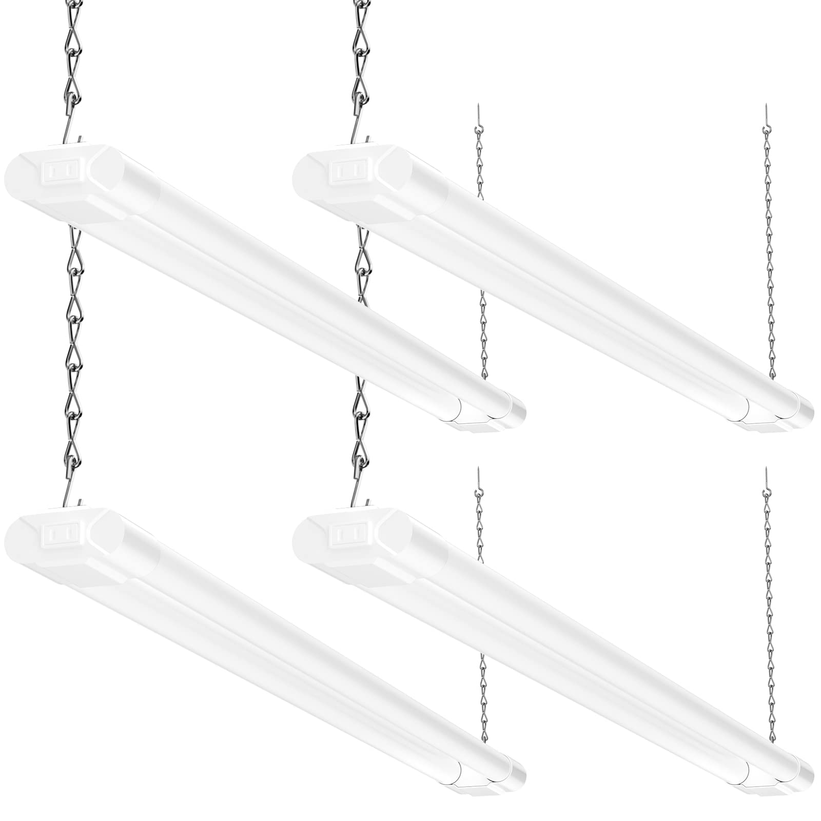 BBOUNDER 3FT LED Shop Light Fixture  Super Bright 3300LM  Cool Daylight White 6500K  Ceiling or Hanging Mount  Durable Garage Shop Lighting for Warehouse  Workbench  Basement  and Business Use  White