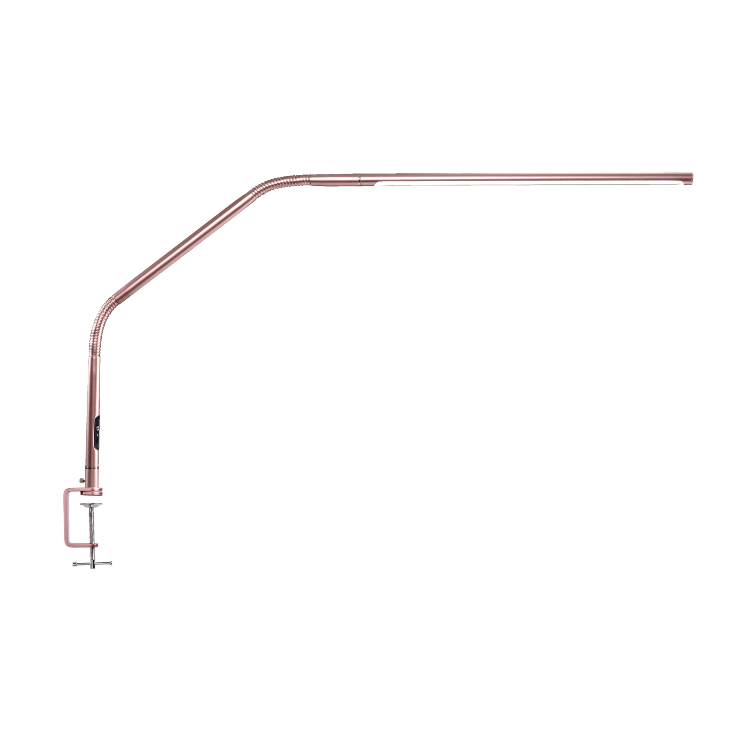 Daylight Slimline 4 Led Table Lamp In Rose Gold - 6,000K, 3,200 Lux, 4 Brightness Levels, Usb-C Charging Port, Anti-Glare Diffus