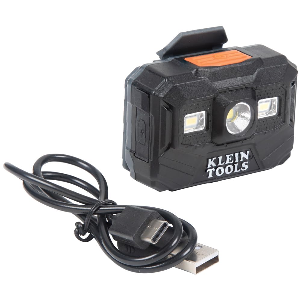 Klein Tools Rechargeable LED Headlamp 300 Lumens, Model 56062, All-Day Runtime, 3 Modes for Work and Outdoors