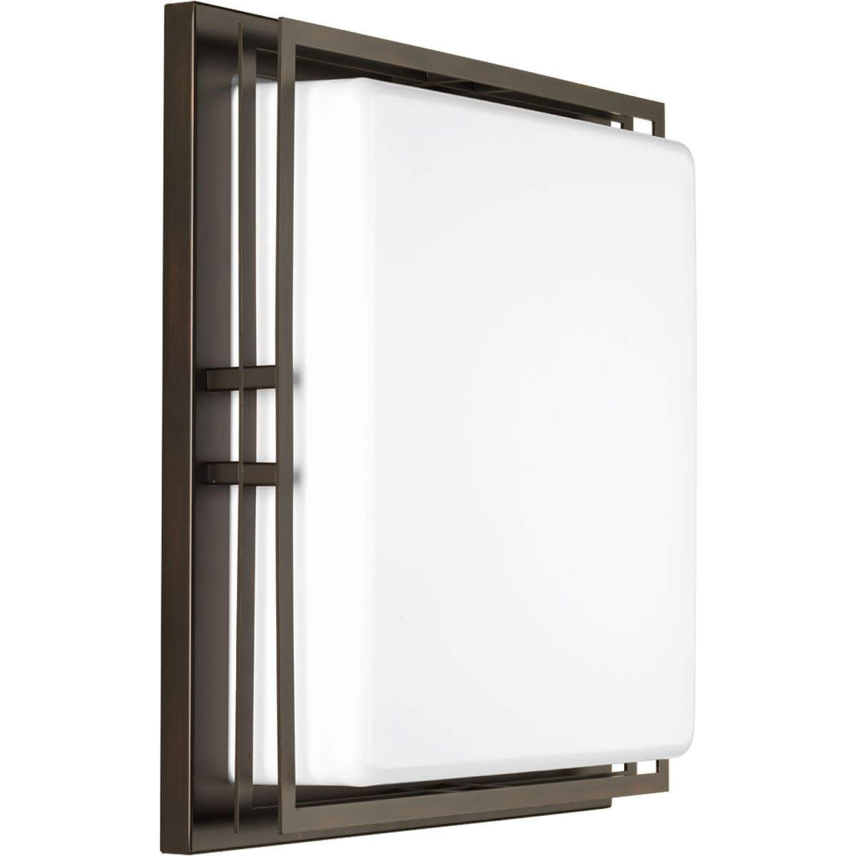 Progress Lighting Helm Collection Two-Light 14'' Led Flush Mount,Bronze