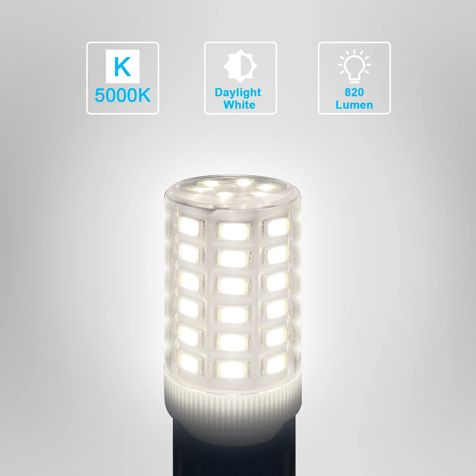 BROLSKUN E17 LED Freezer Light Bulb Replacement, 6W Equivalent 60W-70W, Daylight White, 800LM, Not Dimmable, 2 Pack