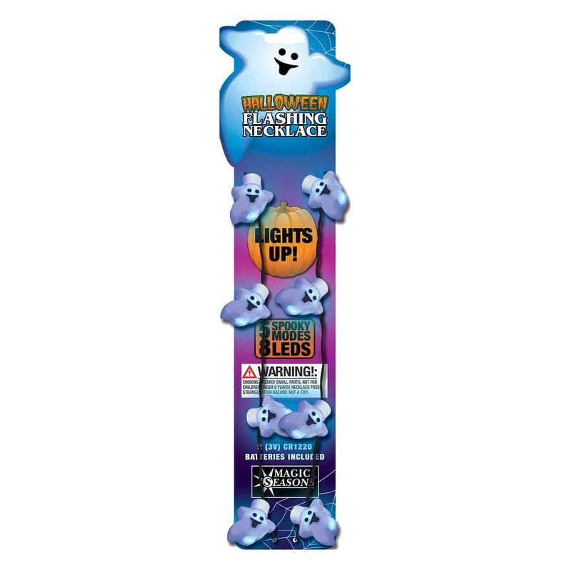 Shawshank Ledz Magic Seasons Prelit Spooky Flashing Bulb Necklace Accessory - Case Of: 2424