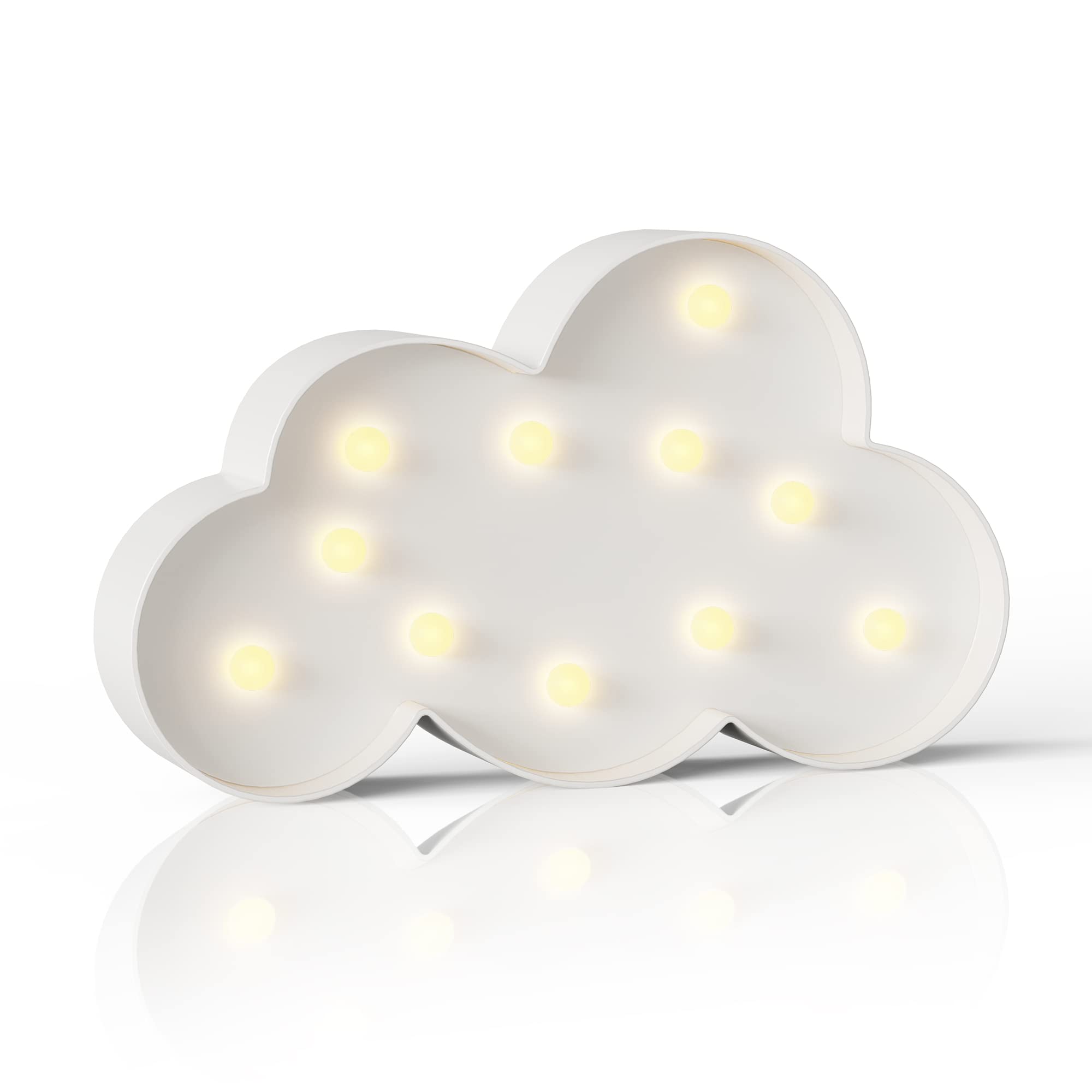 Ganrami White Cloud Decor - Battery Powered Cloud Night Light for Kids Bedroom and Room Decor
