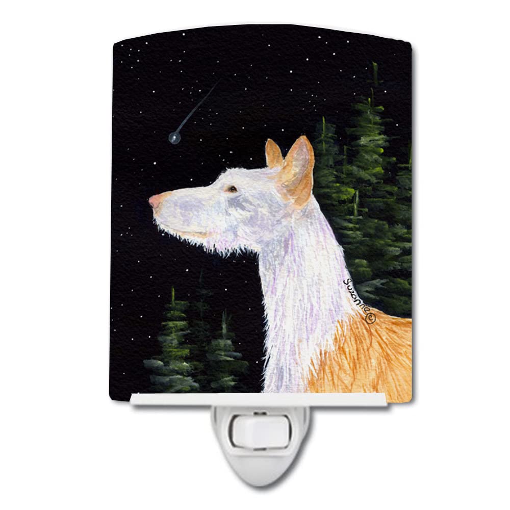 Carolines Treasures Ceramic Night Light, SS8499CNL, 6x4x3in, Multicolor Ibizan Hound Design, UL-Certified for Bedroom, Bathroom, Nursery