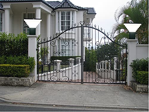 Lyse Decor Modern Design Stairs Shape Waterproof Gate Light, Pillar Lamp, Garden (Pair of 2,AC/DC,Metal)