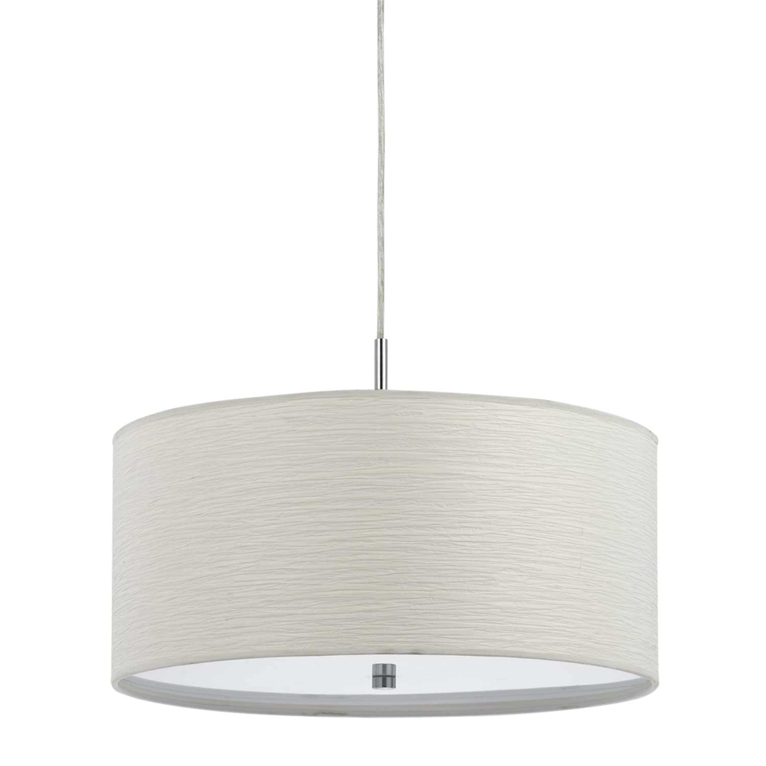 Cal Lighting 8.25" Tall Pendant Fixture in Casual White 60WX2/Casual White/Fabric/Round/Casual White/Lifestyle
