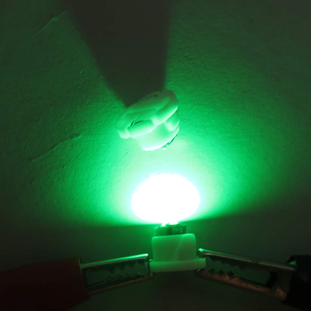 Wljh 10X Green T4.2 Neo Wedge Led 3030 Chipest 10Mm Base Car Instrument Cluster Dashboard Gauge Bulb Hvac Ac Heater Climate Cont