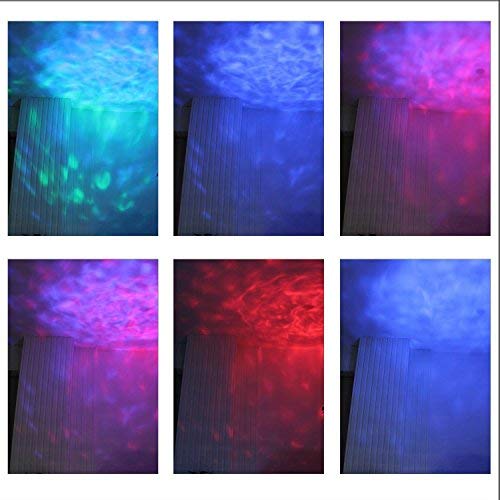 KOOT Outdoor Water Wave Lights Projector, 10 Color LED, Waterproof, Remote Control, Black, Model CPD-SW for Garden, Wedding, Holiday