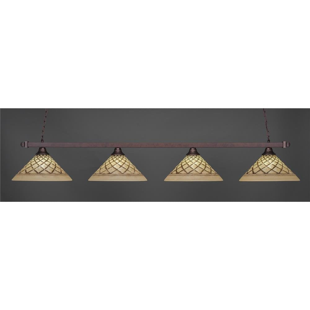 Square 4 Light Island in Bronze (804-BRZ-718)