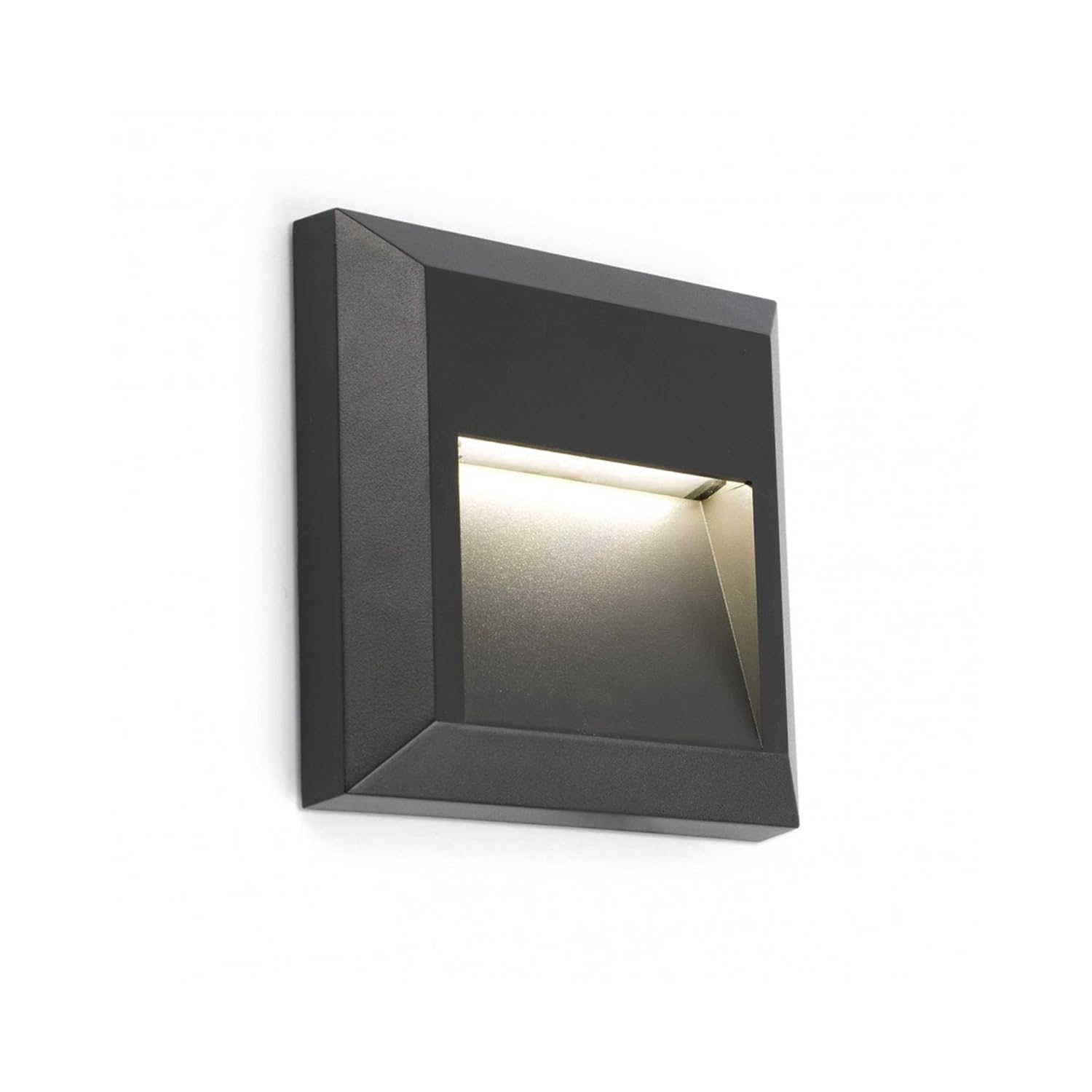 ZONK Outdoor Indoor Step Lights 110V-240V  Non-dimmable 4000K Stair Lights Outdoor Indoor  Waterproof IP65 Retaining Wall Lights for House  Black