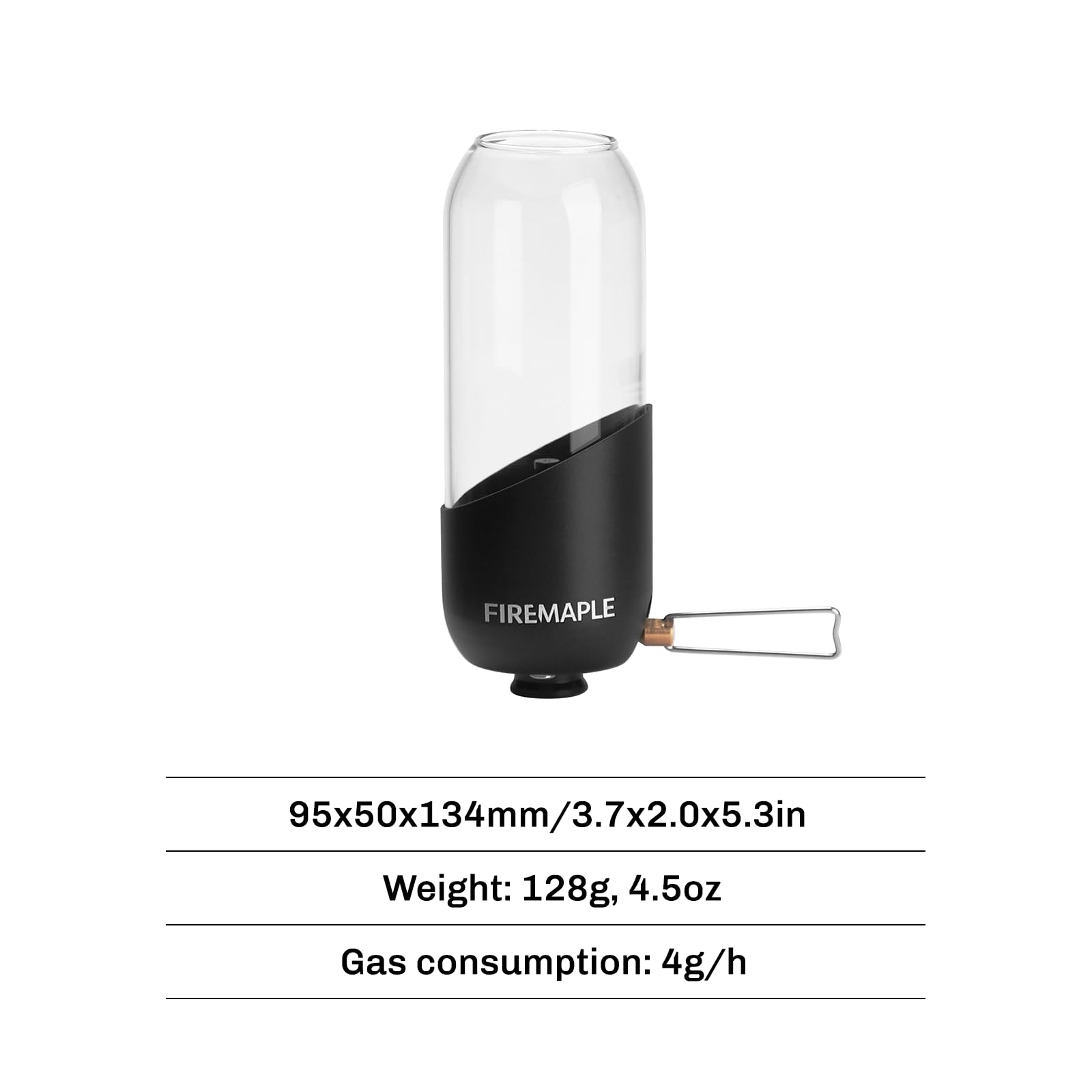 Fire-Maple Orange Lantern Black | Metal Propane/Isobutane Camping Light | No Mantles Needed | Black