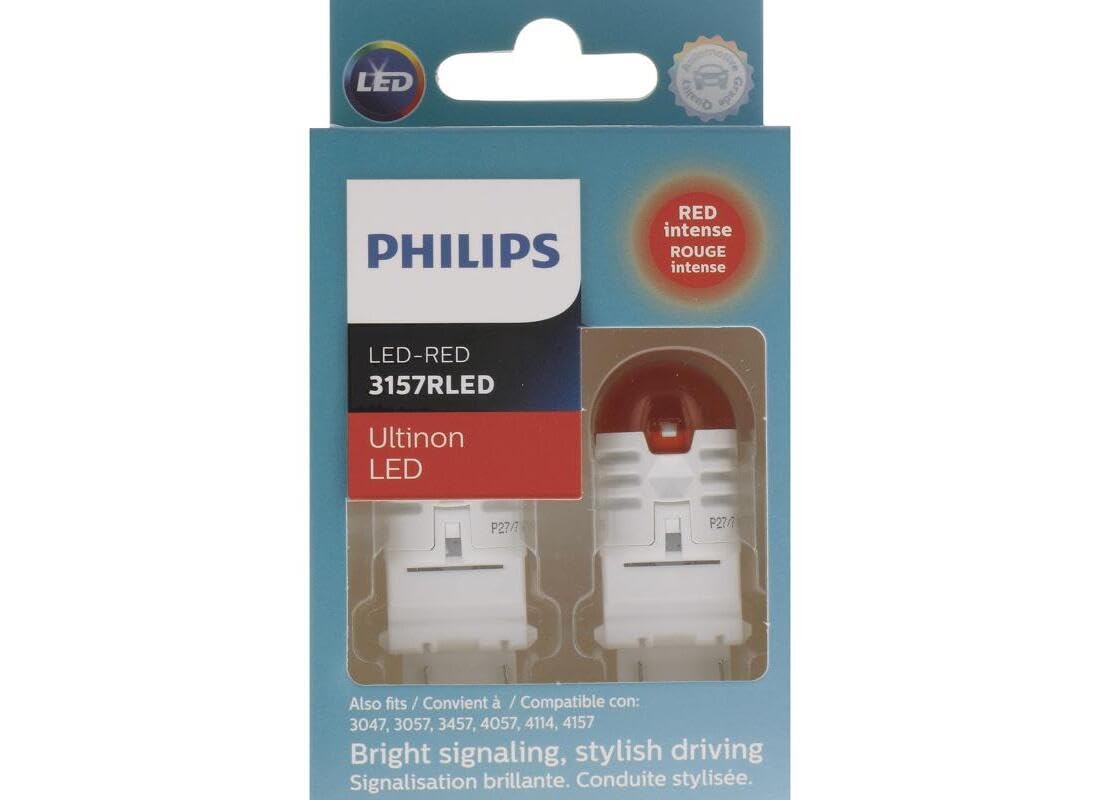Philips 3157RLED Ultinon LED (Red), 2 Pack