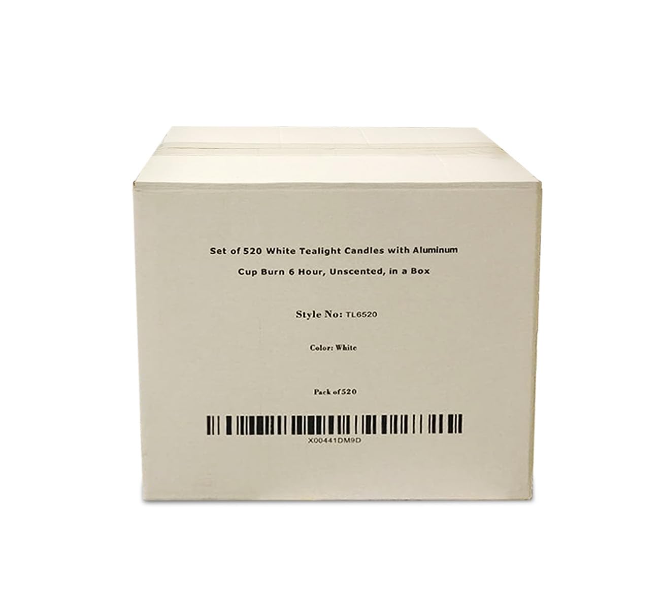 Light In The Dark Tea Light Candles - 6 Hours Burning, Unscented White Wax, Model TL-6520, Bulk Pack of 520 for Events & Decor