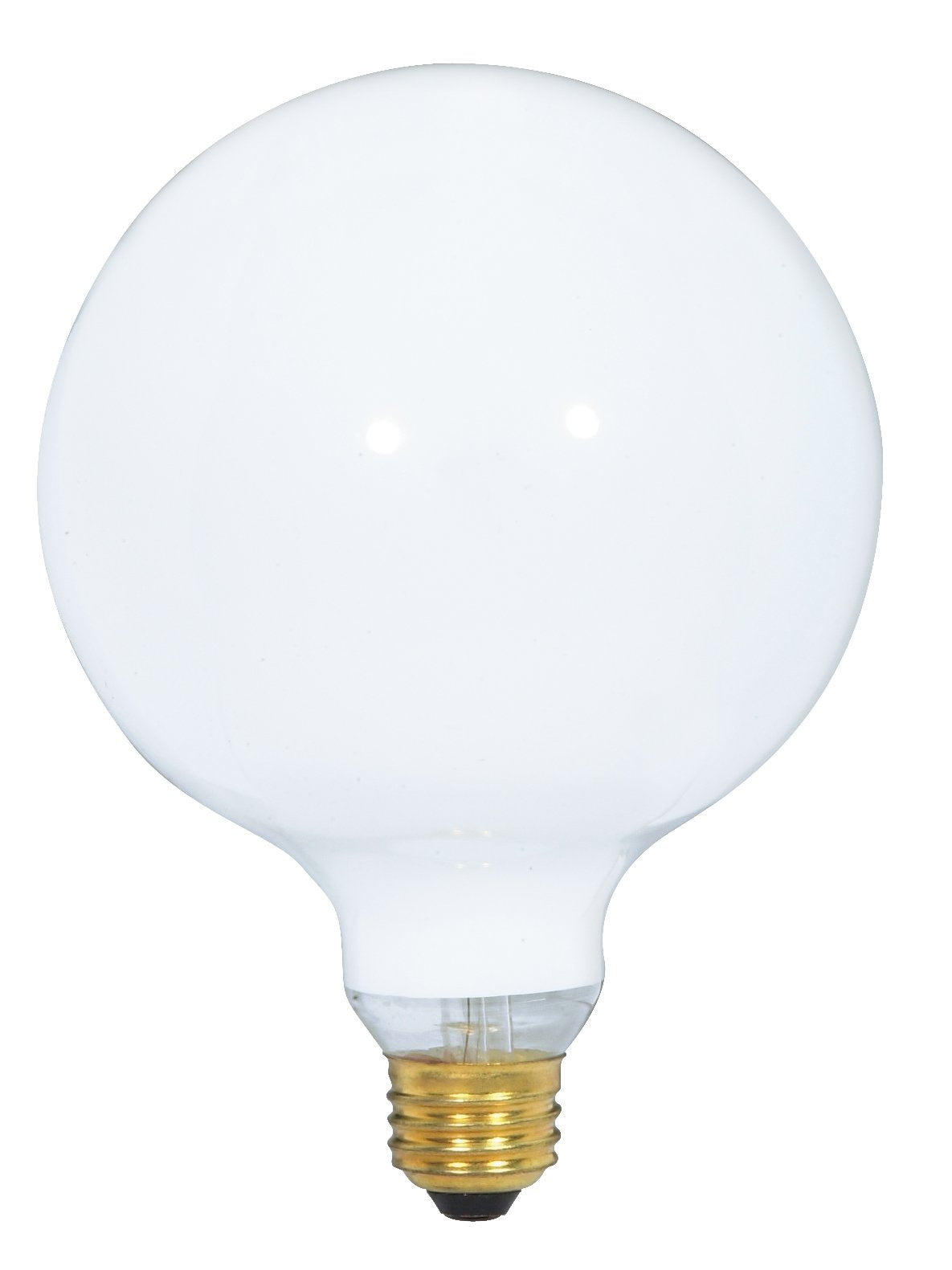 Satco G40 Medium Base Light Bulb, 120V, 150W, Gloss White, 2 Pack, Model S3004