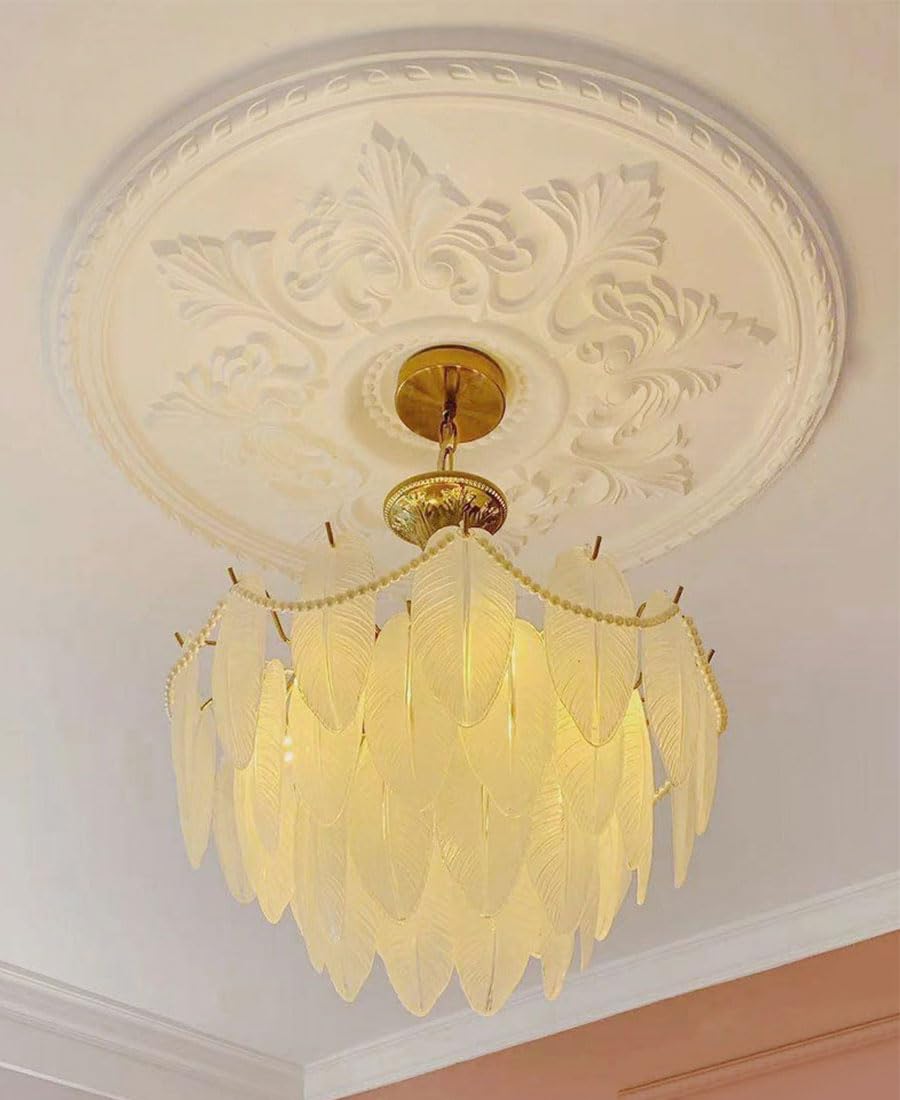 A Million Modern Crystal Chandelier Gold, 24'' Round Gold Chandeliers 4 Tiers Ceiling Chandelier Pendant Light Fixtures For Dini
