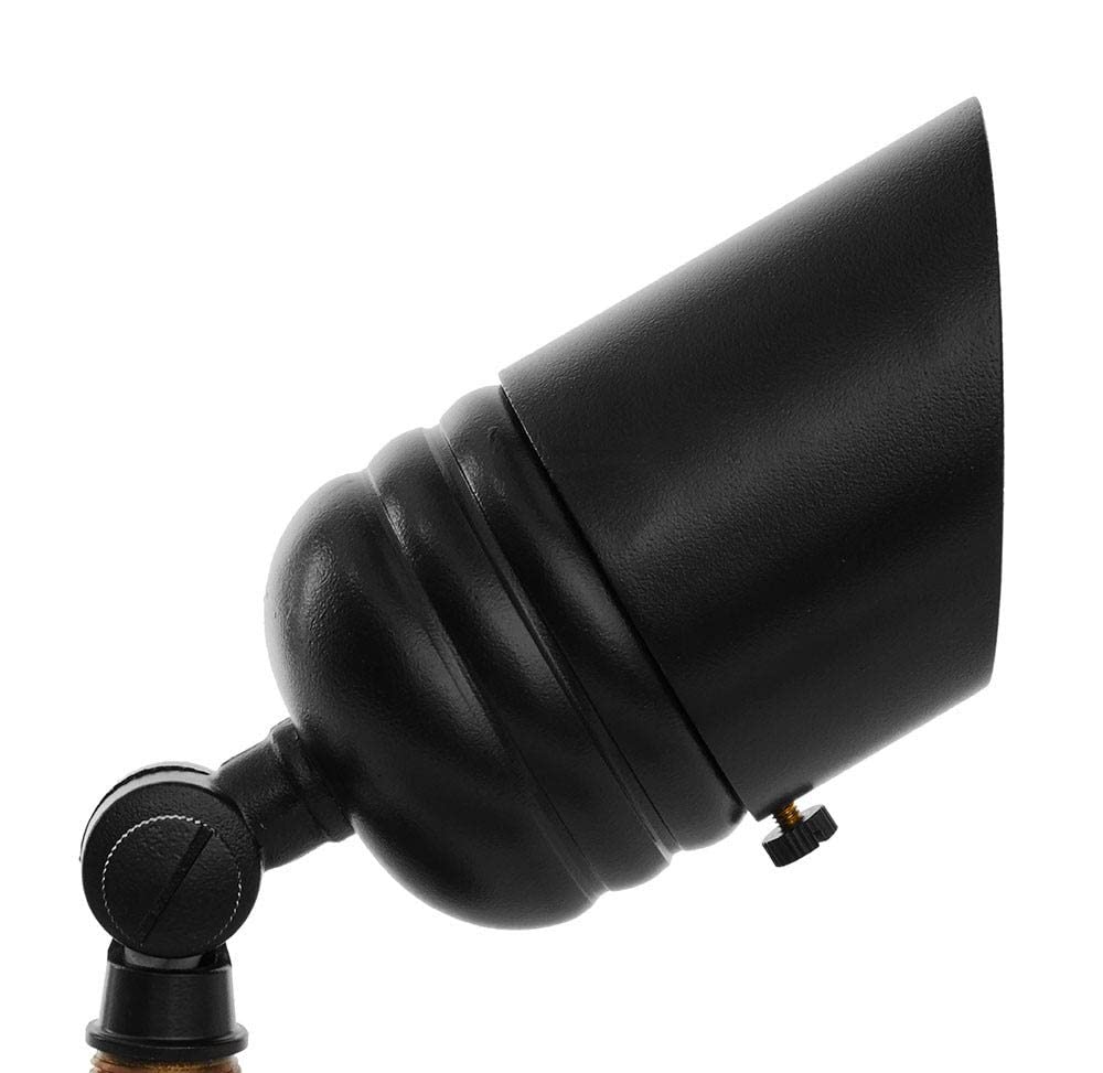 VOLT 12V Brass Outdoor Spotlights - 20-Pack with 5W LED Bulbs, Black, Ground Stakes