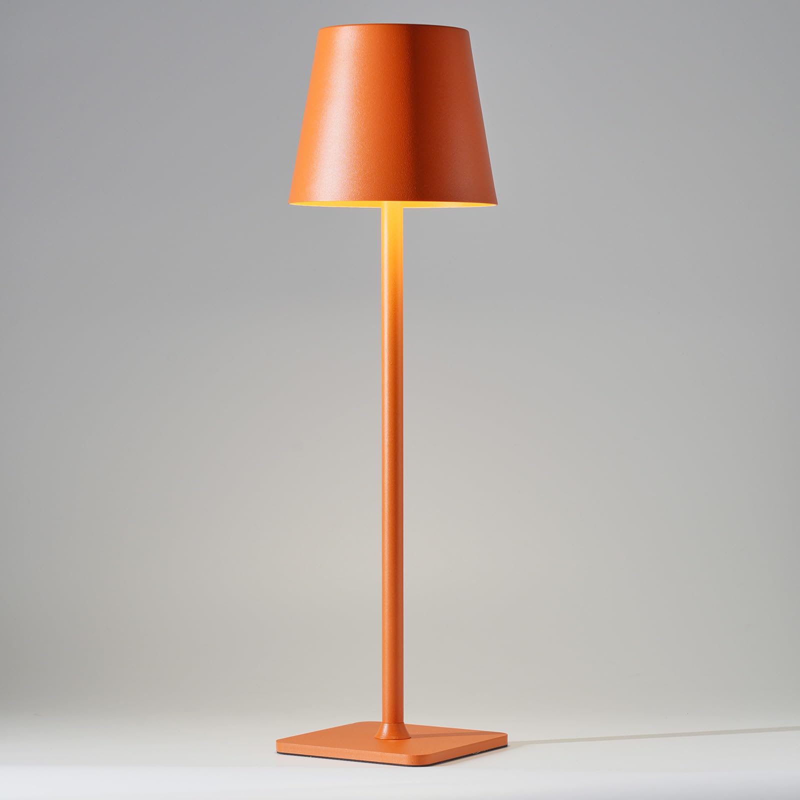 HAJINLU Cordless Table Lamp Battery Operated Rechargeable for Dinning Table Home Decor Bedside Nightstand Small Night Light (Ora