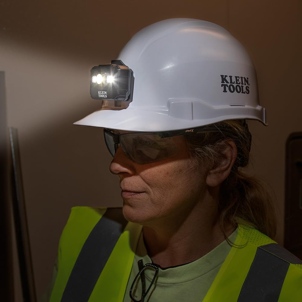 Klein Tools Rechargeable LED Headlamp 300 Lumens, Model 56062, All-Day Runtime, 3 Modes for Work and Outdoors