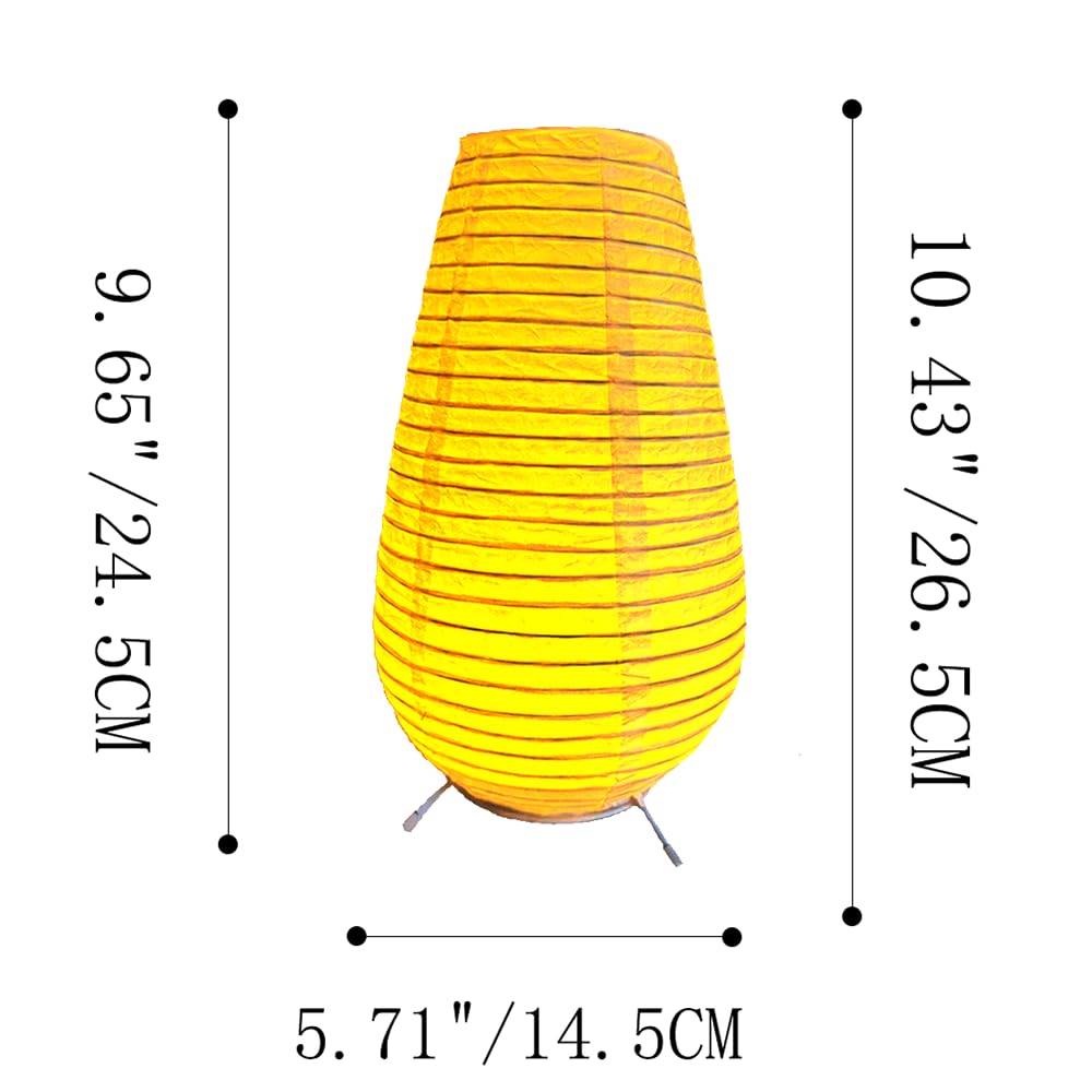 Fosinz Battery Operated Lamp Bedside Table Lamp Paper And Chrome Standing Lamp Room Decoration Festival Lantern Light Nightstand