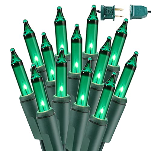 BrizLabs Green Christmas Lights, 300 Count Connectable Mini Lights, 69.6ft, UL Listed, Indoor Outdoor Decor, Model ZF-150-3/SB