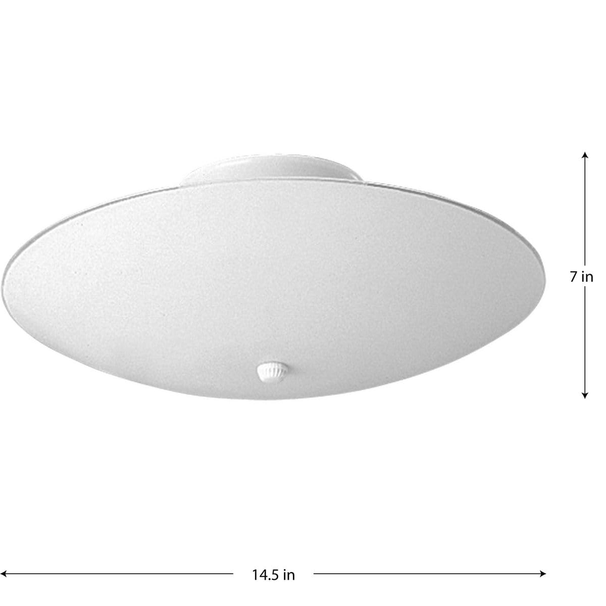 14-1/2'' Round Glass Three-Light Close-To-Ceiling