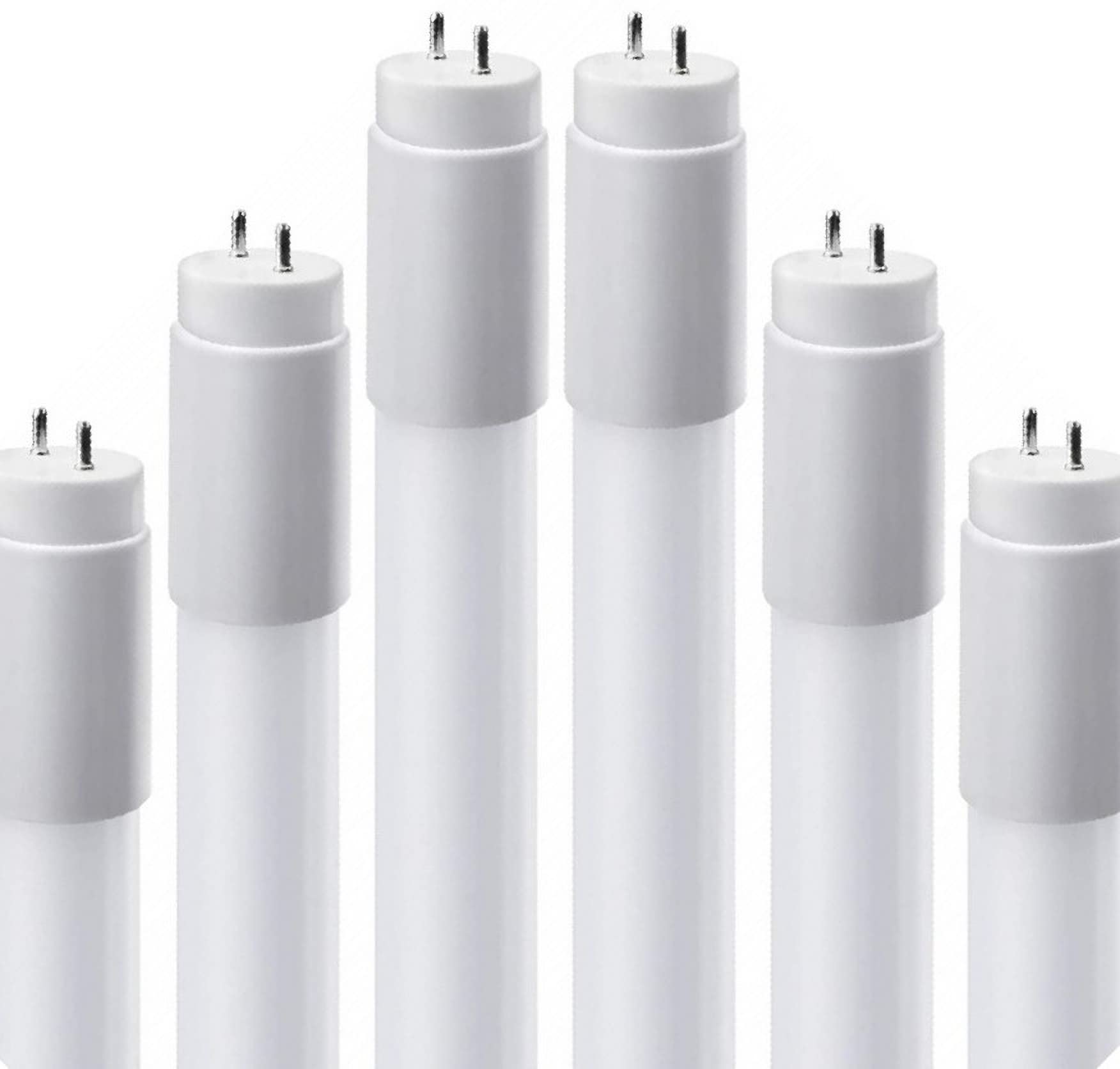 LEDONE 4FT T8 LED Tube Light Bulbs,12W, 2000LM, Frosted Type A+B Double Ended, 5000K Daylight, 120-277V Glass Tube, DLC UL NSF L