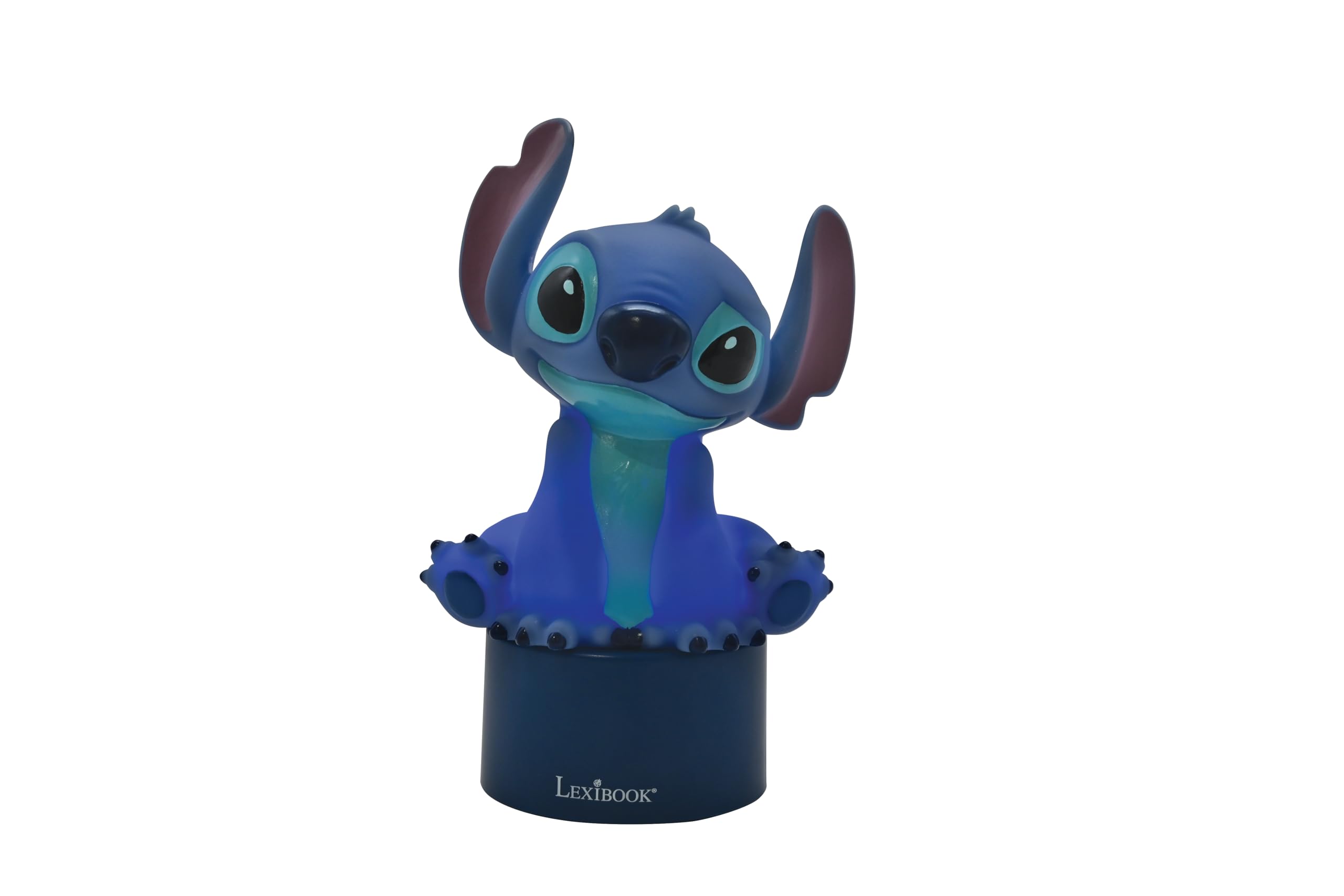 LEXiBOOK Disney Stitch Nightlight Speaker, Color Changing, Soft Light, Small, Blue, Model NS01D