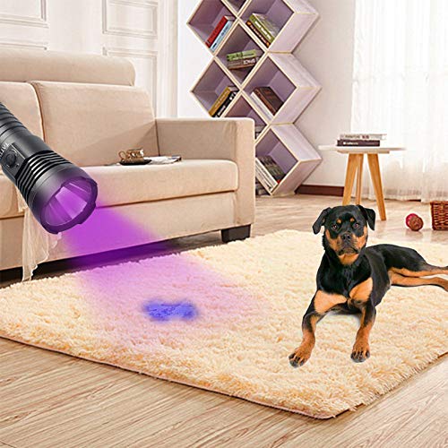 TATTU U3 UV Flashlight Rechargeable 10W Blacklight Torch, 395nm Ultraviolet LED, Aluminum, Micro USB Charging Cable