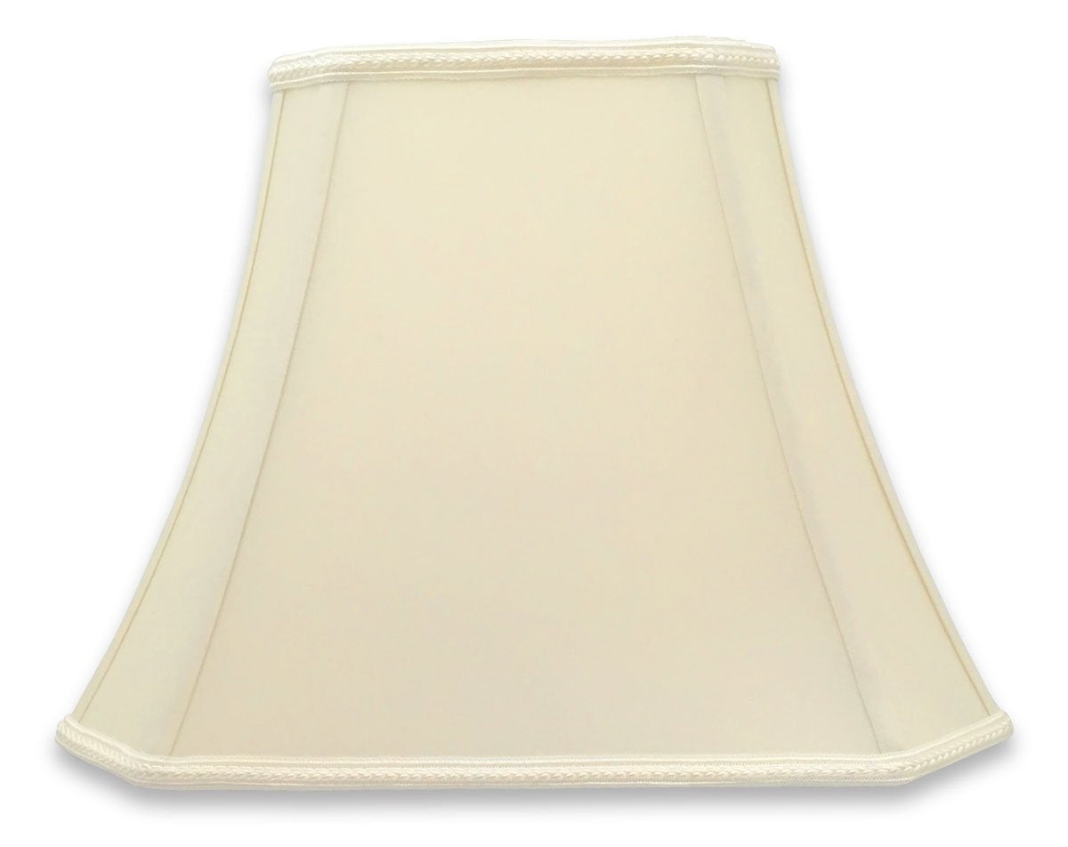 Royal Designs, Inc. Designer Bell Shade, Faux Silk, Spider Fitter, 8 x 14 x 10.6, Eggshell, Model DSO-68-14EG